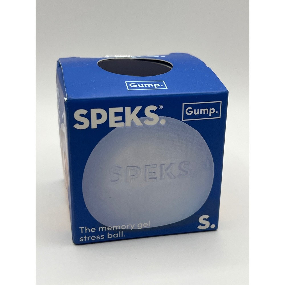 Speks Gump Memory Gel Stress Ball Dew Fidget Toy Blue Grey Gel Filled Squeeze